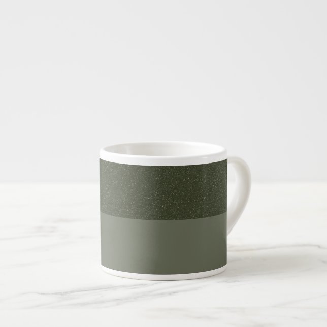 Tasse für grüne Spezialitäten mit zwei Tonen Moos (Vorderseite Rechts)