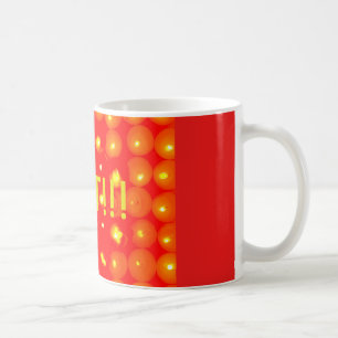 Tasse für Kaffee in Rot und Gelb