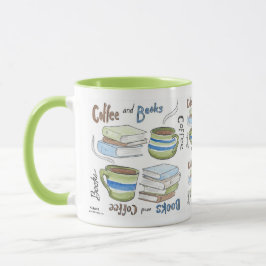 Tasse für Kaffee und Bücher