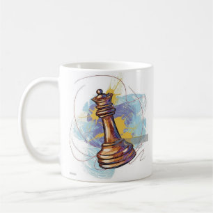 Tasse für künstlerischen Schachkaffee - Abstrakte 