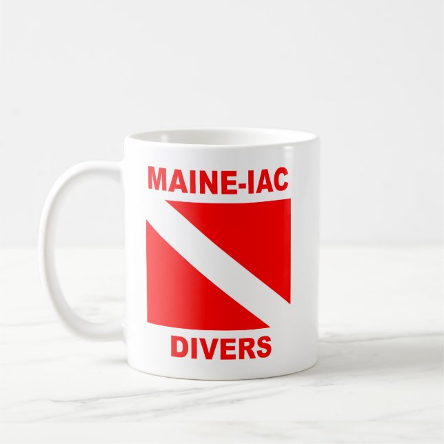 Tasse für Maineiac Divers Dive Flag (Links)
