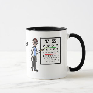 Tasse für männliche Augenärzte und Augendiagrammna