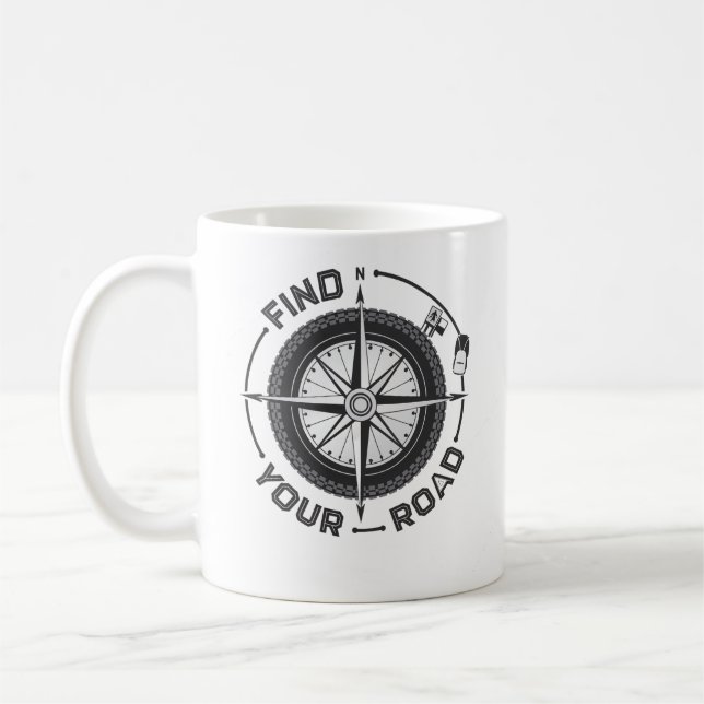 Tasse für Minimalistische Motorradkompass (Links)