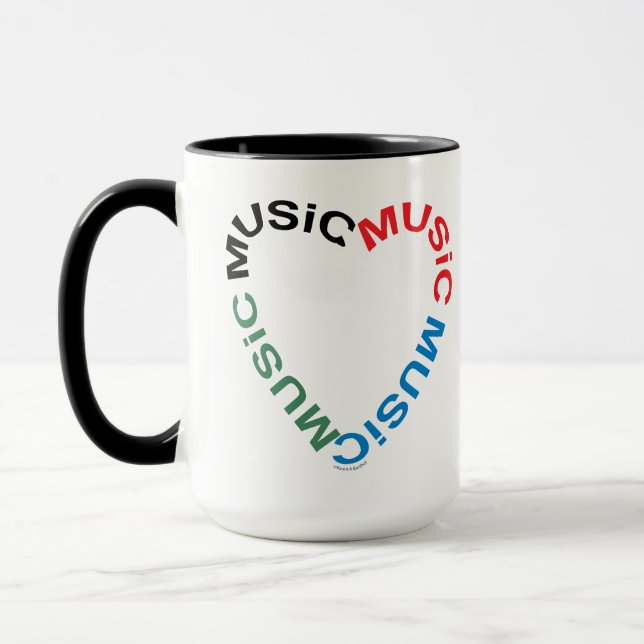 Tasse für Musiktext (Links)