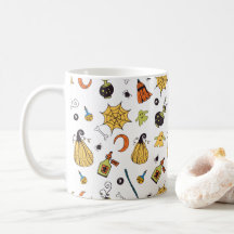 Tasse für niedlich-Gelb- und GrünbooHalloween-Must