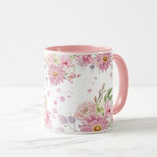 Tasse für niedliche Blumenverbreitung