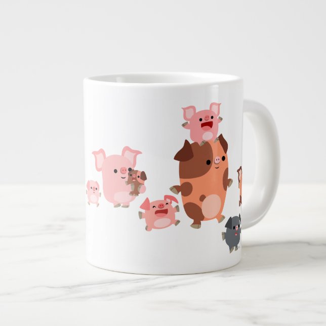Tasse für niedliche Cartoon (Vorderseite Rechts)