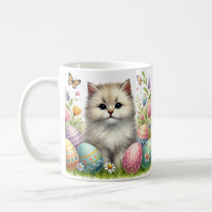 Tasse für Osterkatzenwelten - Pastellfeder-Design