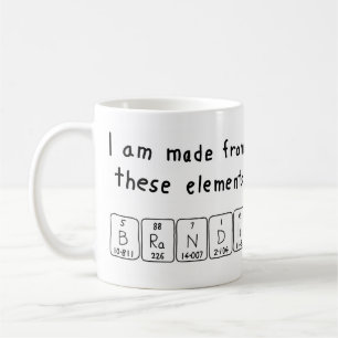 Tasse für periodische Tabellennamen in Brandin