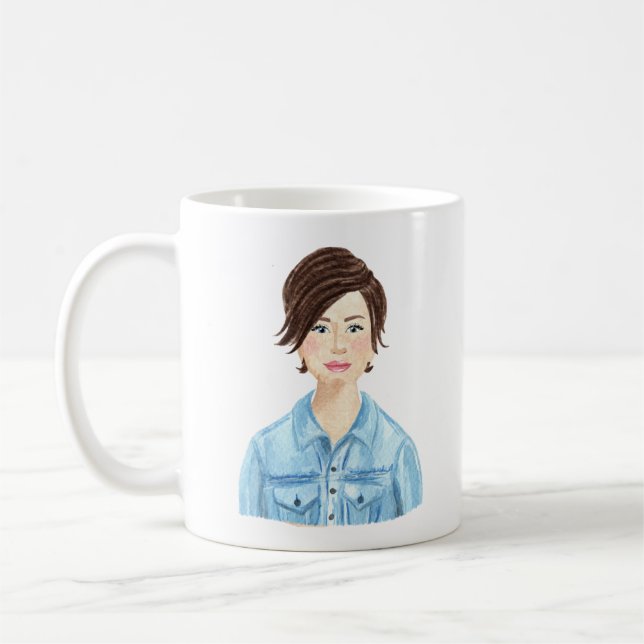 Tasse für personalisierte Aquarellbilder (Links)