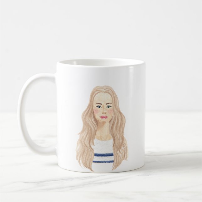 Tasse für personalisierte Aquarellbilder (Links)