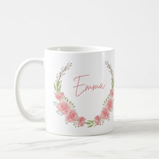 Tasse für Personalisierte Blumen (Links)
