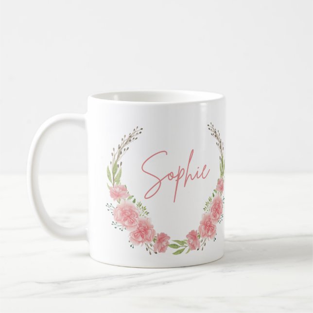 Tasse für Personalisierte Blumen (Links)