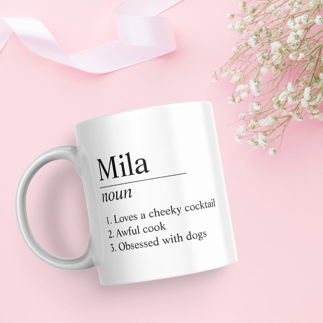 Tasse für Personalisierte und schwarze Namen (Von Creator hochgeladen)