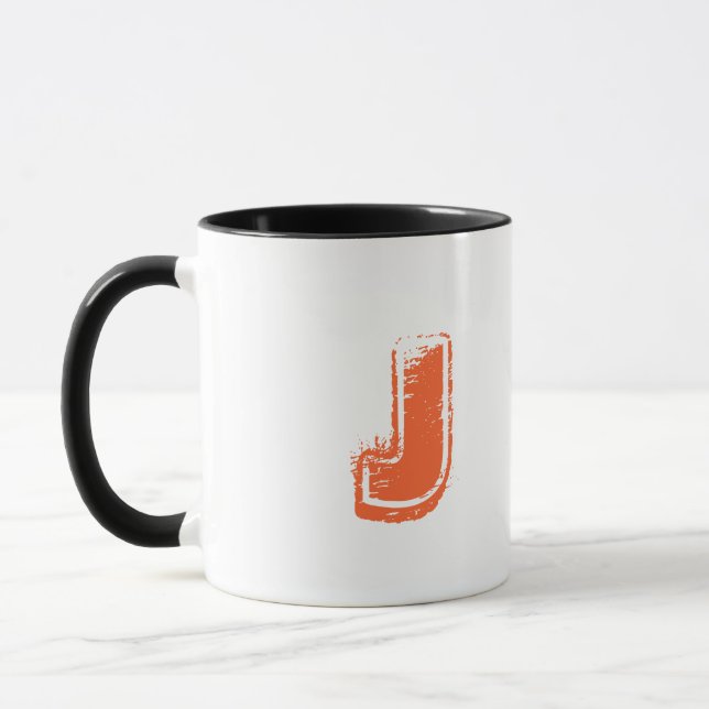 Tasse für Personen lassen Namen J brieflich (Links)