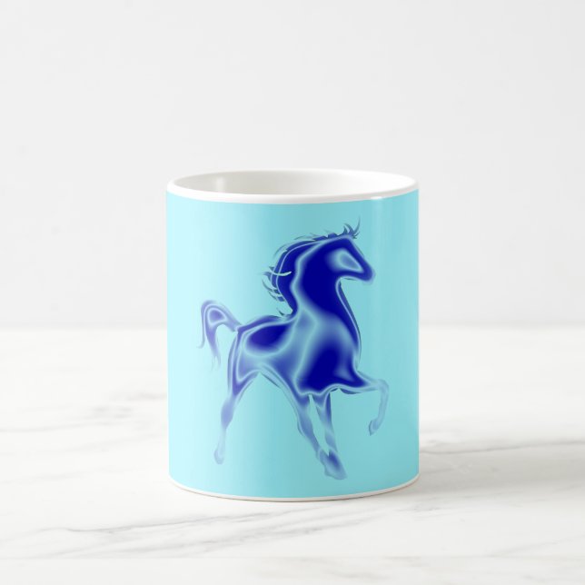 Tasse für Pferde Blau oder Farbe wählen (Mittel)