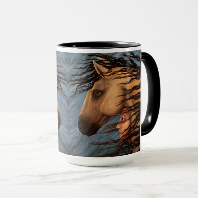 Tasse für Pferde und Frauen (VorderseiteRechts)