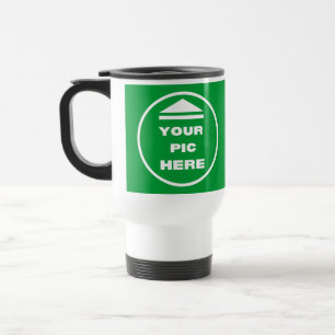 Tasse für Reisen/Pendeln - Bild hinzufügen - Weiß