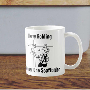 Tasse für Scaffolder Cartoon zum Hinzufügen von Na