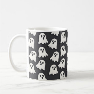 Tasse für Schwarz-Weiß-Ghost-Muster