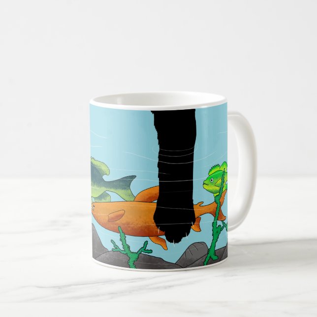 Tasse für Schwarzkatzenpfoten (VorderseiteRechts)