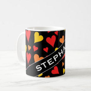 Tasse für schwimmende Rot-, Orange- und Gelbhörn