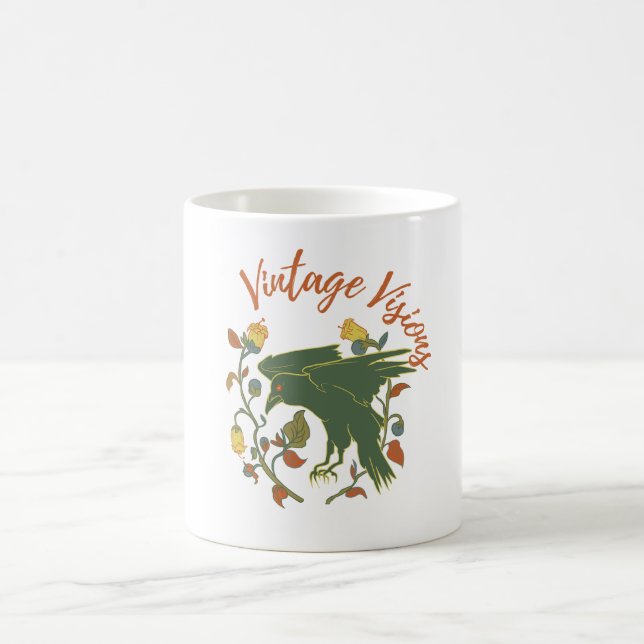 Tasse für Vintage Crow-Visionen (Mittel)