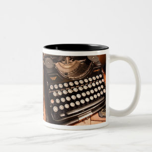 Tasse für Vintage Schreibmaschinenschlüssel