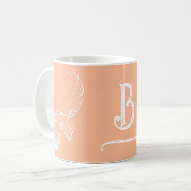 Tasse für Vintage Zierschriften (Vorderseite Links)