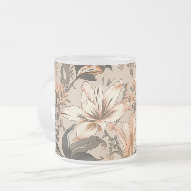 Tasse für Vintages Blumenmuster (Vorderseite Links)