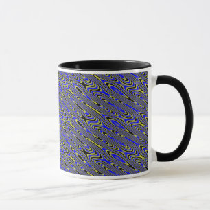 Tasse für Wirbles Schwarz-Gelb-Muster