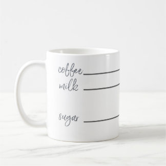 Tasse für Zuckermilchkaffee