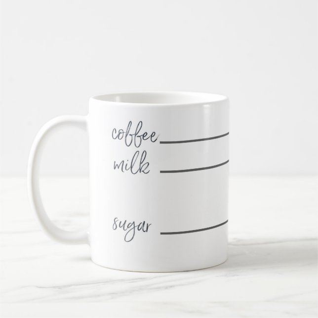 Tasse für Zuckermilchkaffee (Links)