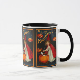 Tasse gaie vintage de sorcière de Halloween