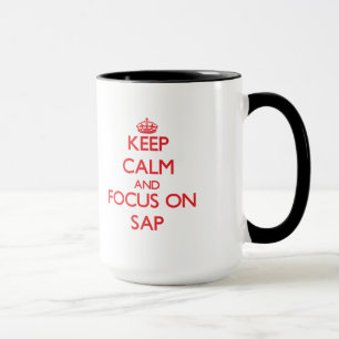 Tasse Gardez le calme et le foyer sur la sève
