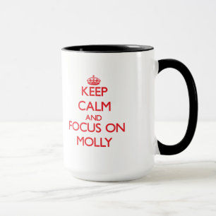 Tasse Gardez le calme et le foyer sur l'aquarium