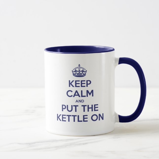 Tasse Gardez le calme et mettez la bouilloire dessus (Droite)