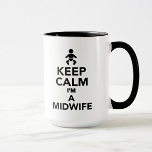 Tasse Gardez le calme que je suis une sage-femme