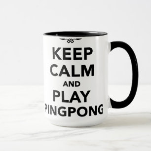 Tasse Gardez le ping-pong de calme et de jeu