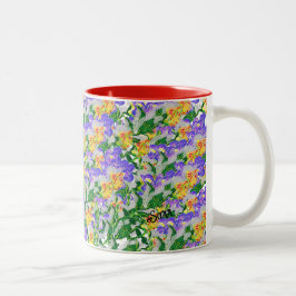Tasse: Garten der Blume Zweifarbige Tasse
