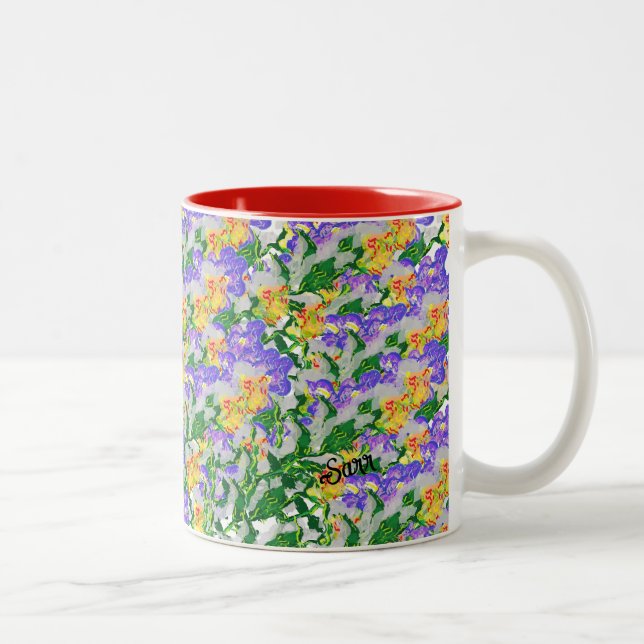 Tasse: Garten der Blume Zweifarbige Tasse (Rechts)