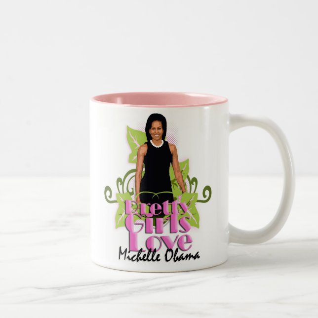 Tasse gauche de "joli amour de filles" de Michelle (Droit)
