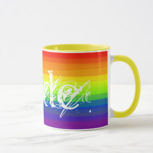 Tasse gay pride Arc-en-ciel Couleurs LGBT Idée cadeau