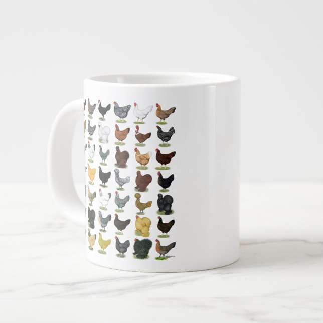 Tasse Géante 49 poules de poulet (Devant gauche)