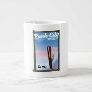 Tasse Géante Affiche de voyage de ski de Park City Utah