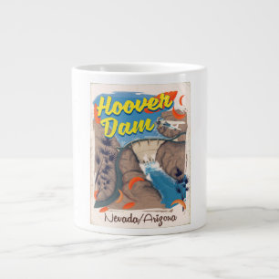 Tasse Géante Affiche de voyage du barrage Hoover Nevada/Arizona