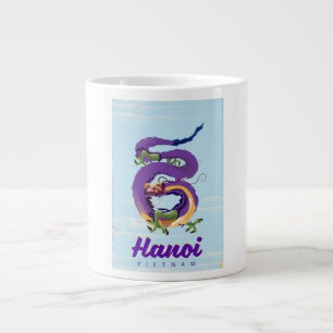 Tasse Géante affiche de voyage du dragon vintage de Hanoï