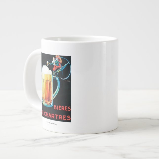 Tasse Géante Affiche promotionnelle des bières de Chartres (Devant gauche)