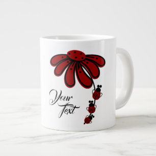 Tasse Géante Ajouter Votre Texte Ladybug Gig Jumbo Mug