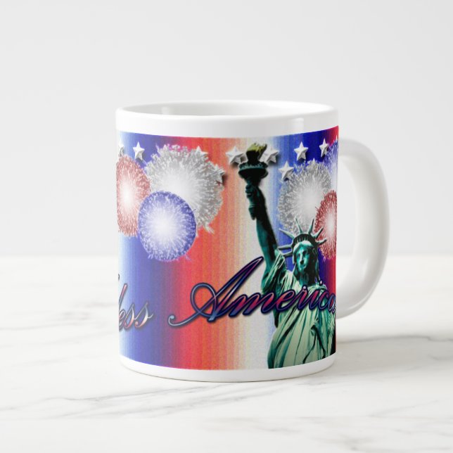 Tasse Géante America Patriotic Stars & Stripes Jumbo Mug (Devant droit)